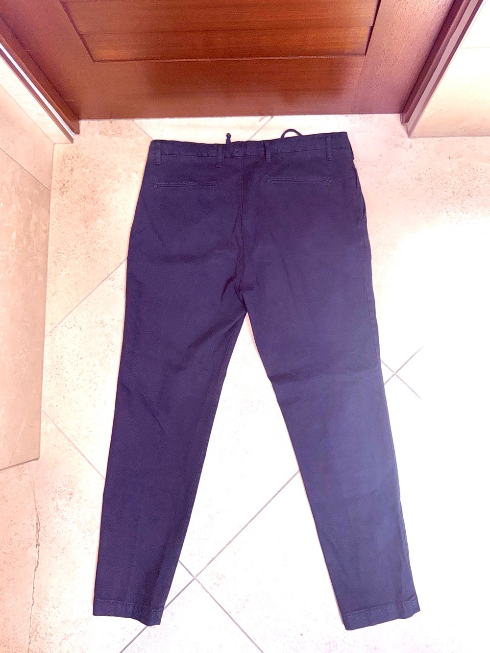 MEN’S 8 by YOOX Made In Italy Cotton Twill Style Navy Size Large IT 52